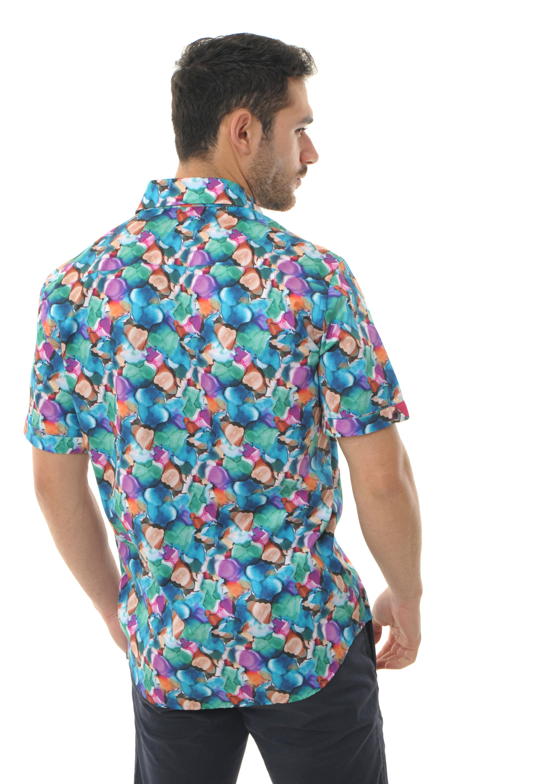 Abstract Paint Short Sleeve Shirt