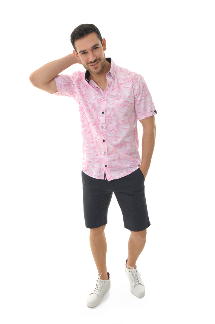 Pink Waves Short Sleeve Shirt