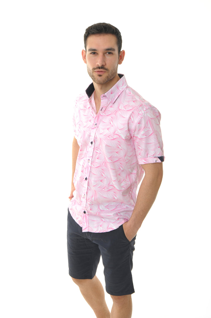 Pink Waves Short Sleeve Shirt